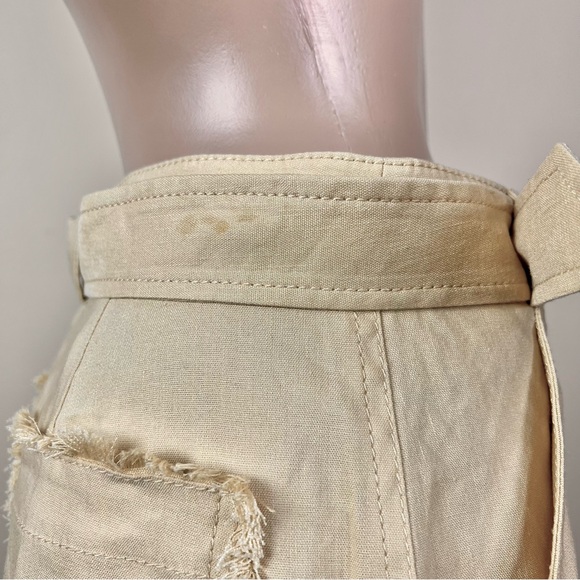 NEW JONATHAN SIMKHAI REVOLVE BEIGE HIGH-WAISTED SHORTS - Picture 6 of 11